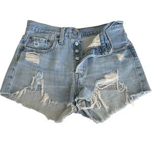 501 Distressed Denim Women Shorts